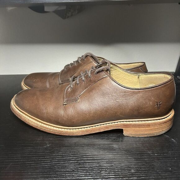 Frye Mens Size 11.5 D Brown Leather Oxford Dress Shoes - Picture 6 of 13